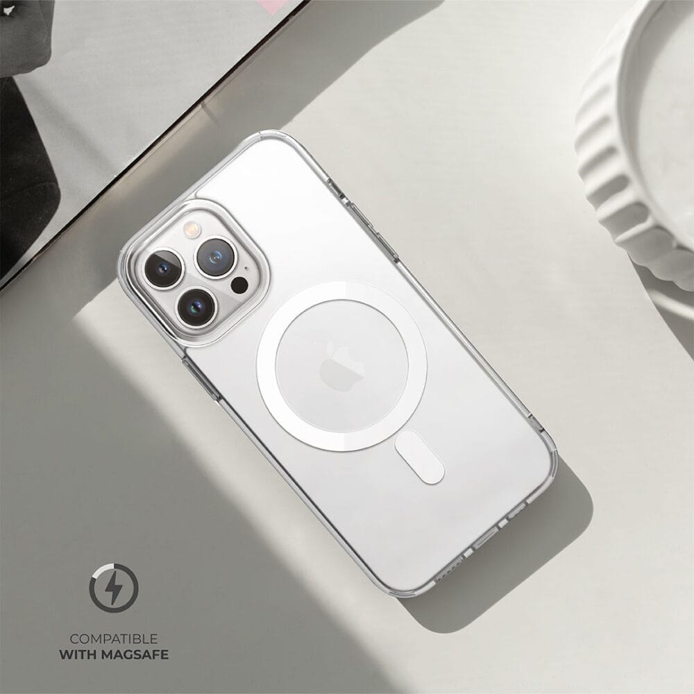 Hybrid Crystal Clear Cover Compatible with MagSafe For iPhone 15 - Image 6