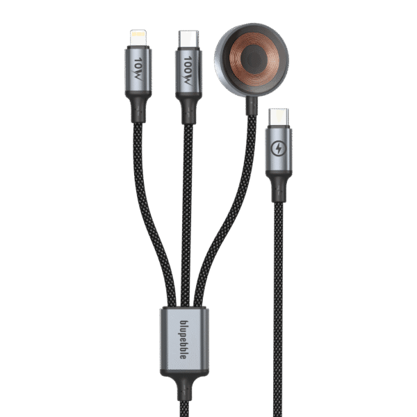 PowerFlow USB-C to USB-C Lightning Apple Watch Charger Cable 1.2m