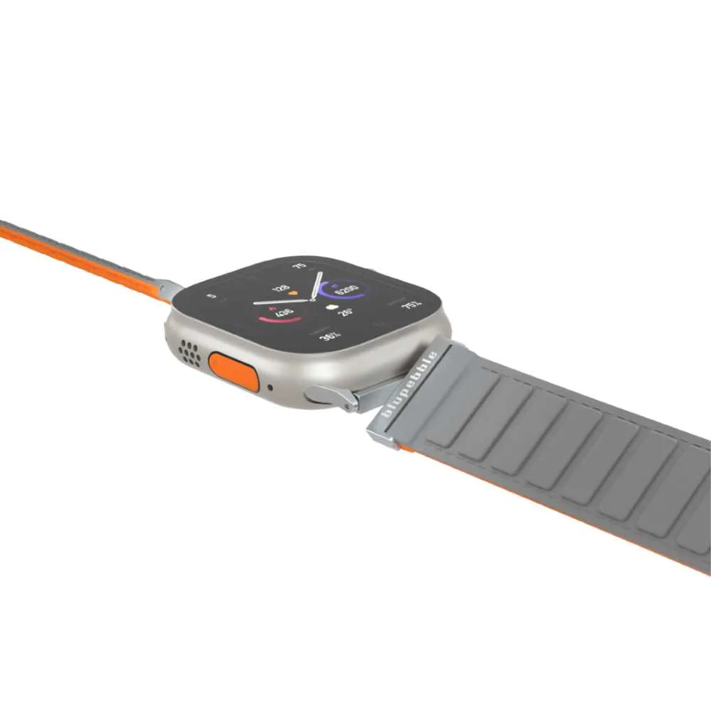 Terminio Silicone Reversible Magnetic Strap (Grey / Orange 49/45/44/42MM) - Image 5