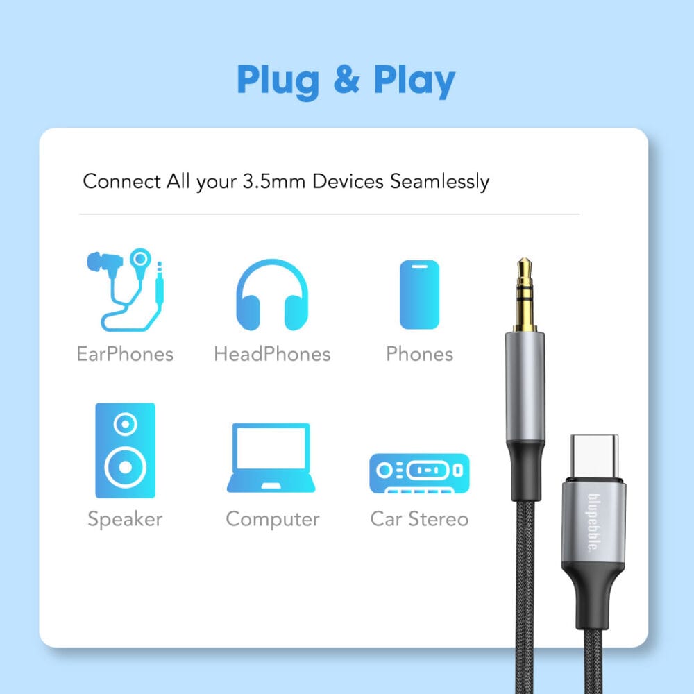 USB-C to 3.5mm Male Cable 1m - Image 4