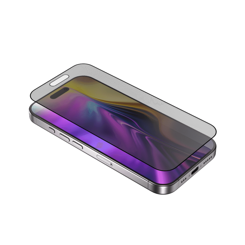 Graphene Rock Series Tempered Glass 2.5D Privacy Screen Protector For iPhone 17 Series - Image 4