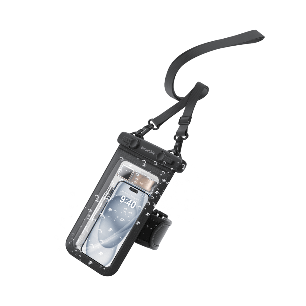 blupebble Splash This waterproof phone pouch is made of environmental friendly materials, and has a waterproof rating of IPX8