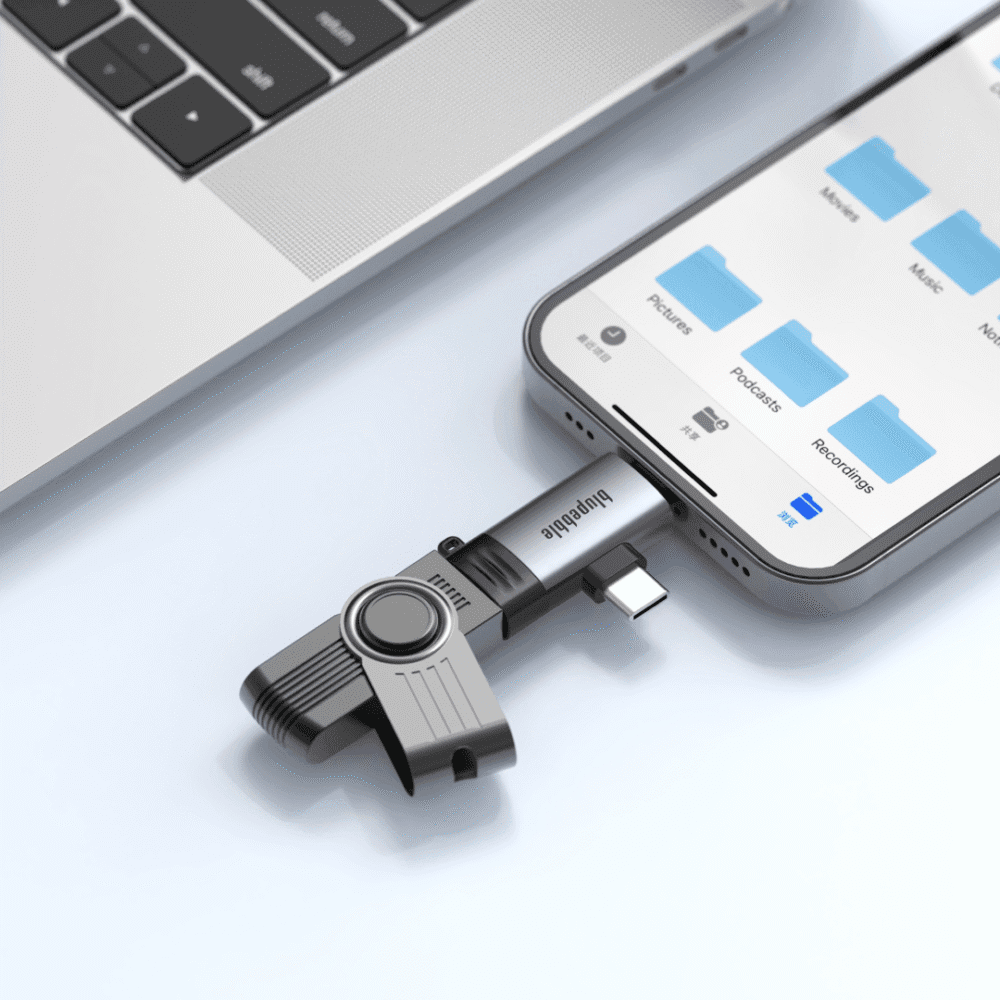 USB-C & Lightning to USB-A 3in1 OTG Adapter