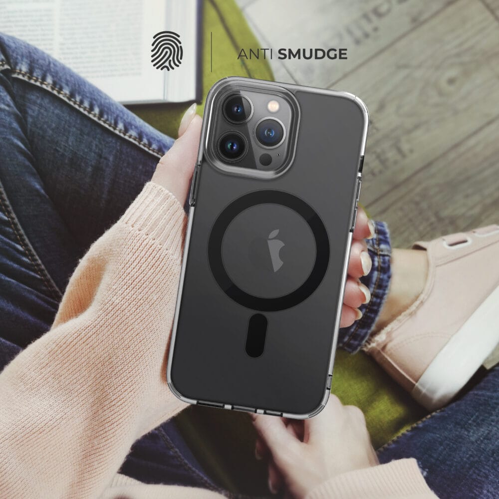 Hybrid Mag Black Frost Cover Compatible with MagSafe For iPhone 15 - Image 5