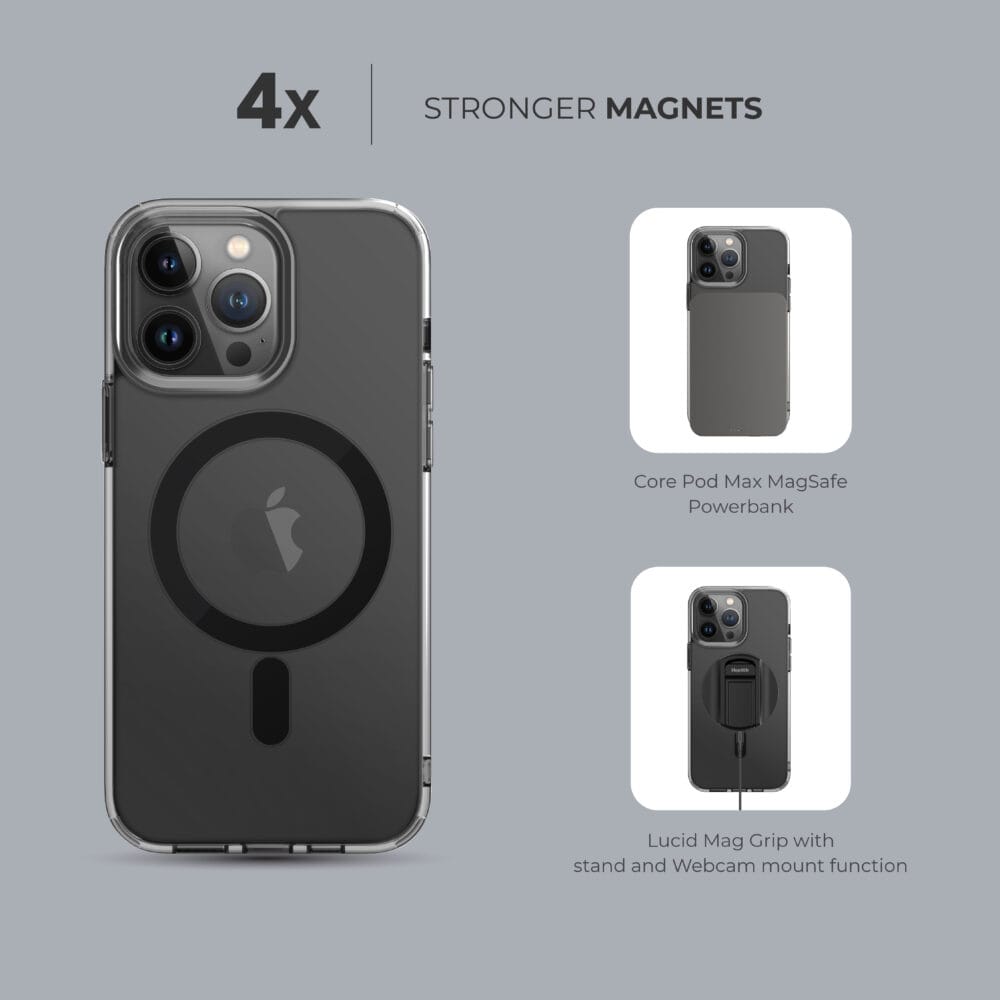 Hybrid Mag Black Frost Cover Compatible with MagSafe For iPhone 15 - Image 6