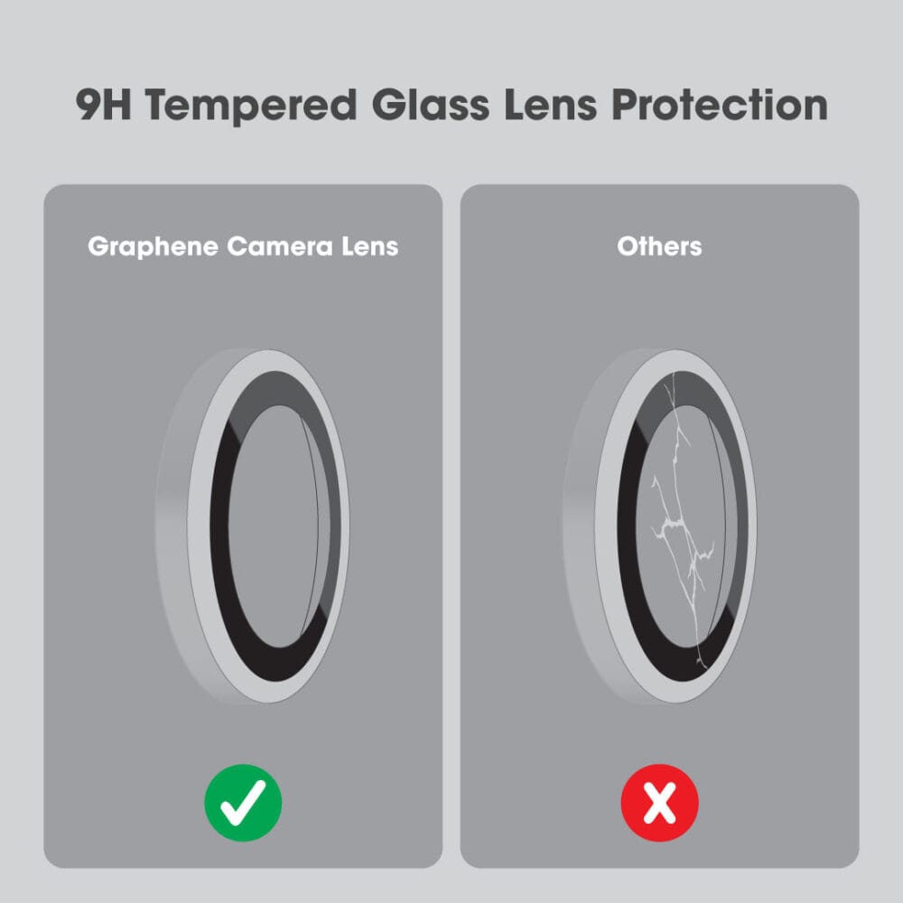 Graphene Rock Series Camera Glass Lens iPhone 17 Series-Clear - Image 6